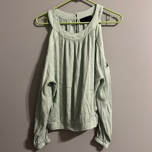 blaque label cold shoulder mint green‎ top